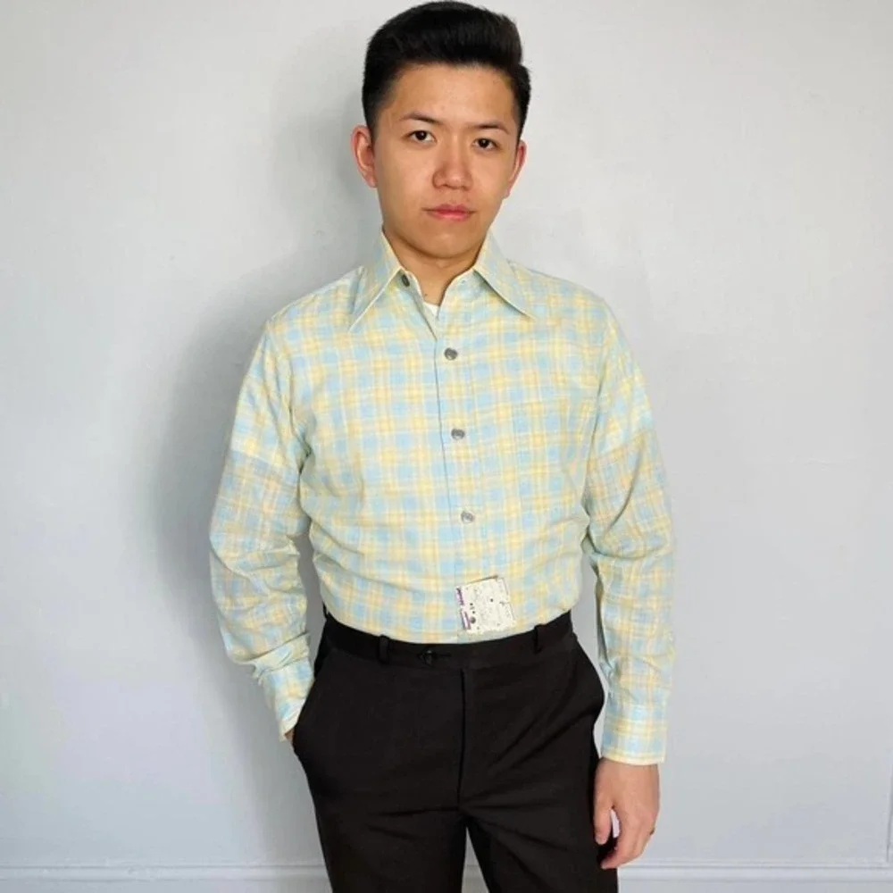 Vintage 70s Brigade‎ Plaid Button Down